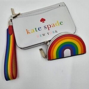 Kate Spade Rainbow Pride Wristlet and Coin Purse